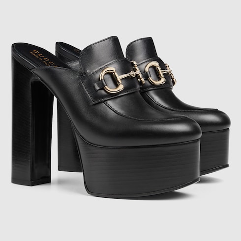 Women's platform mule with Horsebit