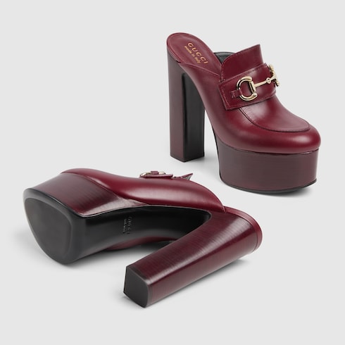 Women's platform mule with Horsebit