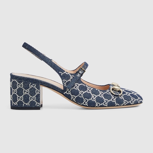 Women's GG crystal pump with Horsebit