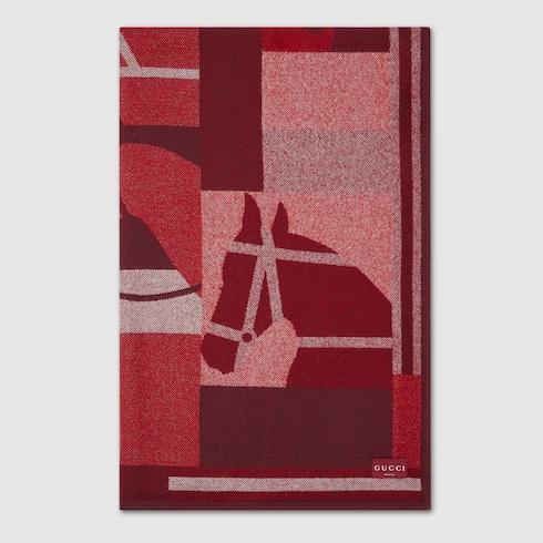 Coperta in lana e cashmere jacquard