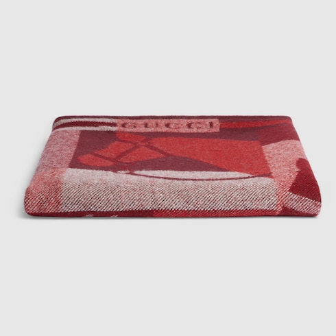Coperta in lana e cashmere jacquard