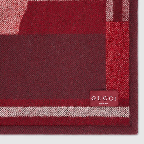 Coperta in lana e cashmere jacquard