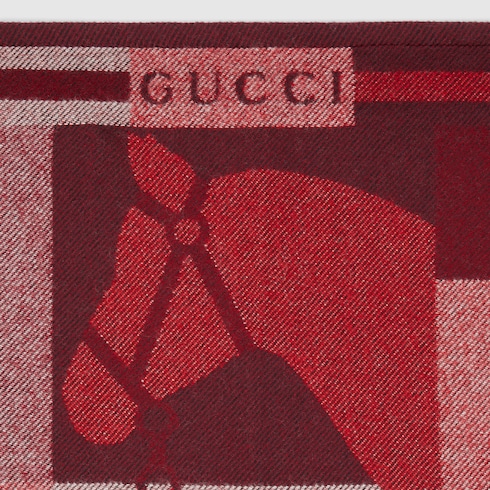 Wool and cashmere jacquard blanket