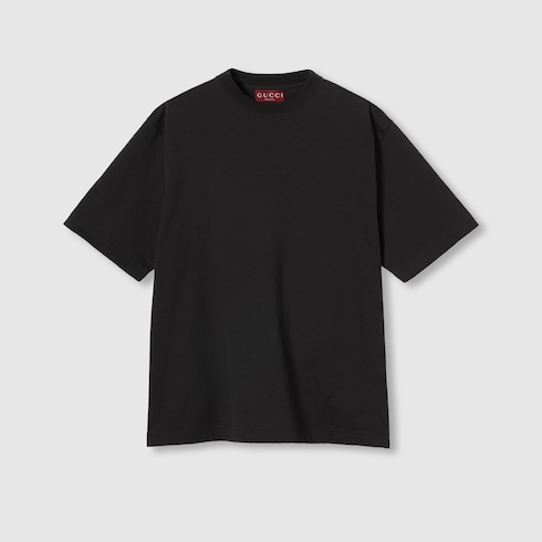 Cotton jersey T-shirt with embroidery