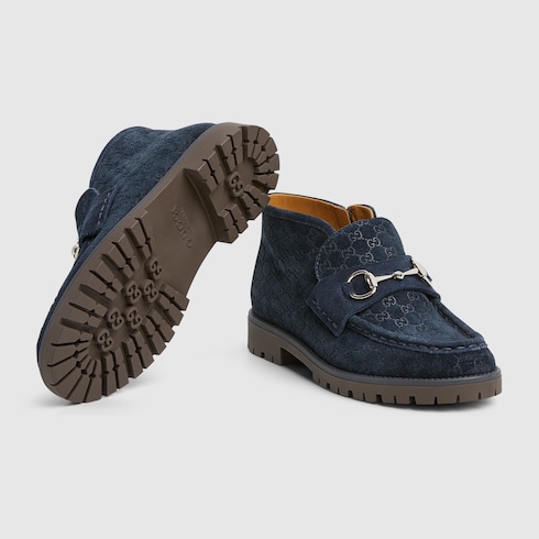 Kinder-Stiefelette aus Leder mit Horsebit