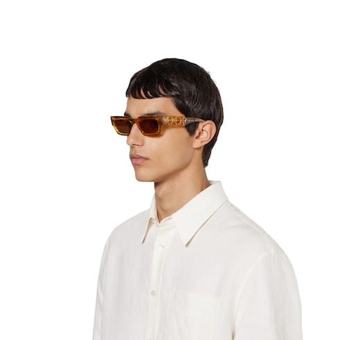 Rectangular frame sunglasses