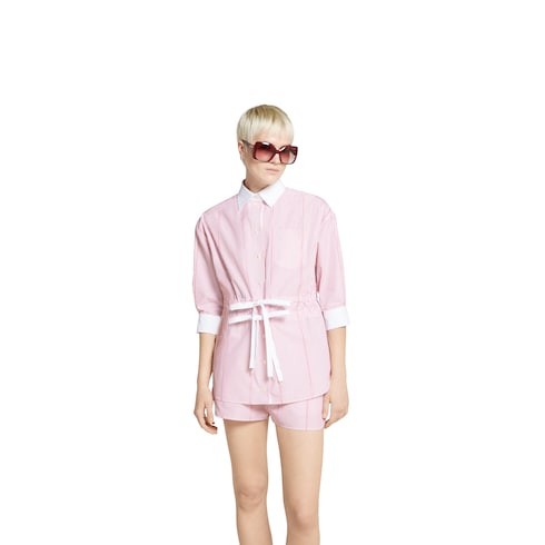 Camisa de fil coupé de algodón Gucci