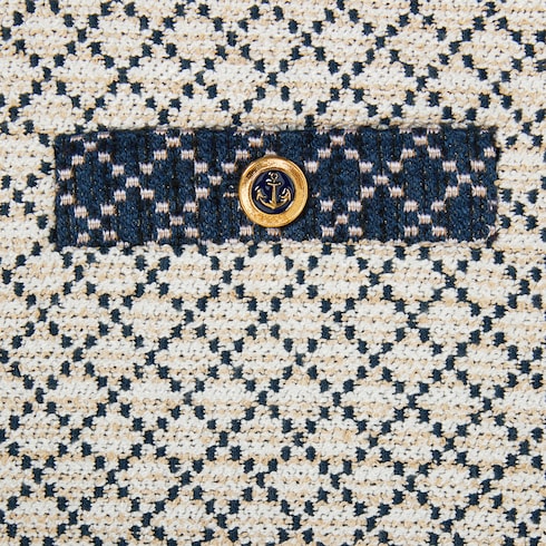 Short en coton bouclé motif diamant