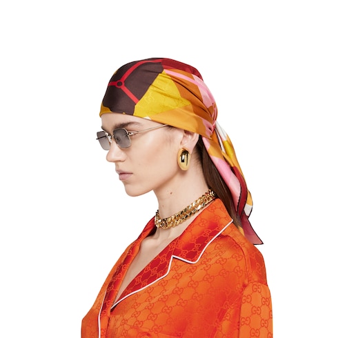 Printed silk carré