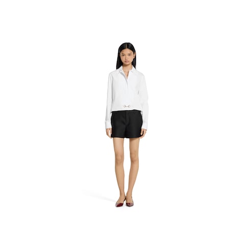 Chemise en popeline de coton avec détail Mors