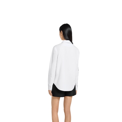 Camicia in popeline di cotone con Morsetto