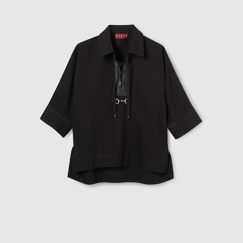 ホースビット デニム シャツブラック | GUCCI公式
