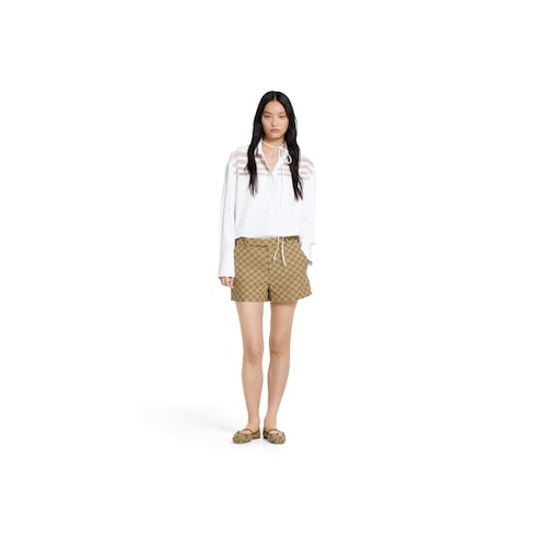 Bluse aus Baumwollpopeline mit Stickerei