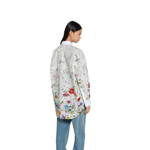 Chemise en popeline de coton à imprimé