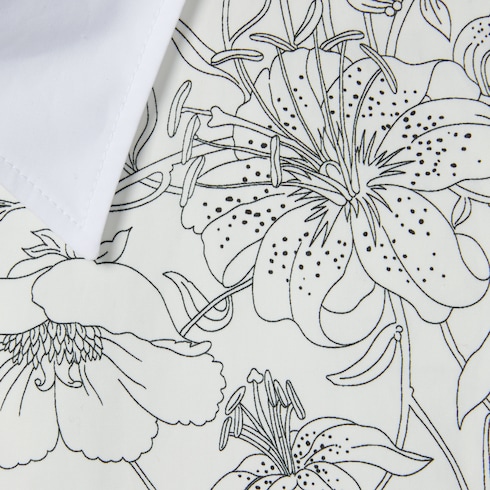 Chemise en popeline de coton à imprimé