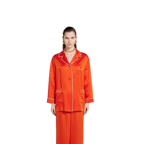 Chemise en satin GG