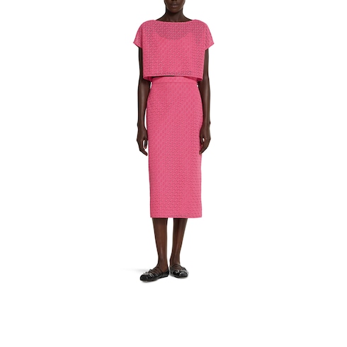 GG macramé skirt in bright pink | GUCCI® US
