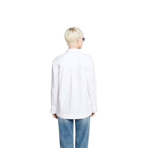 Camisa de popelina de algodón con bordado
