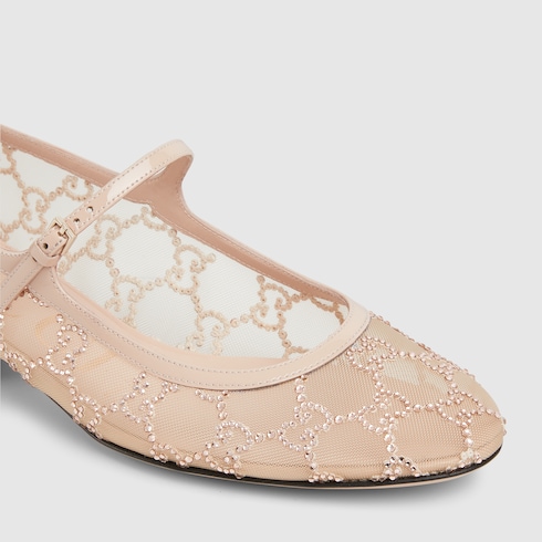 Women's GG crystal ballet flat 