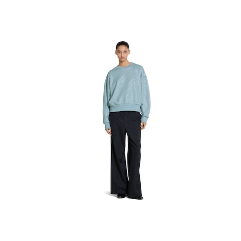 Cotton jersey sweatshirt with crystals