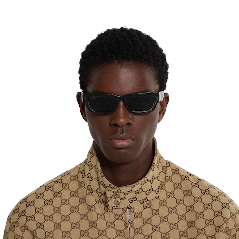 Rectangular frame sunglasses