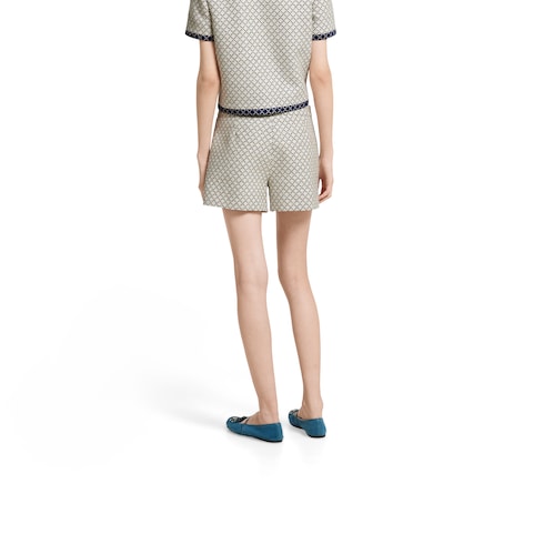 Short de rizo de algodón con rombos