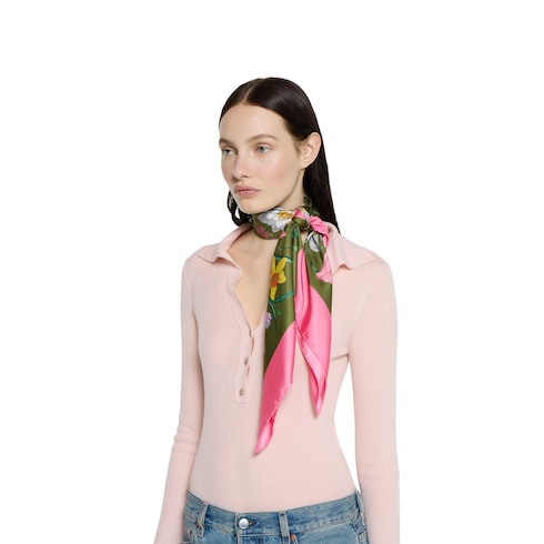 Printed silk carré