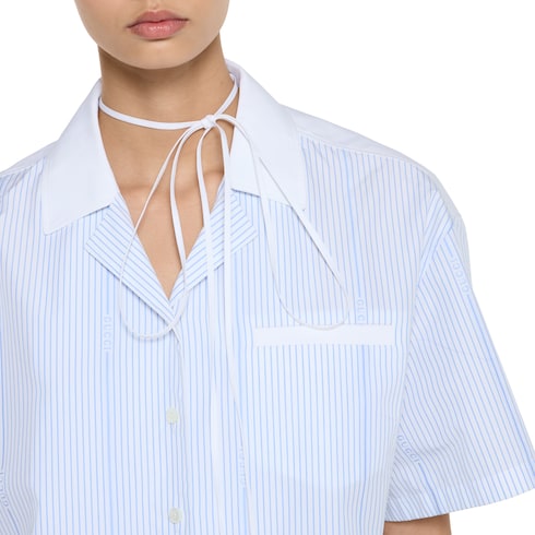 Camicia in cotone fil coupé Gucci