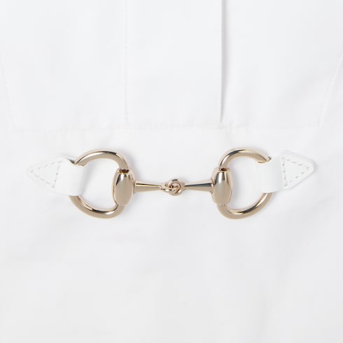 Camisa de popelina de algodón con Horsebit