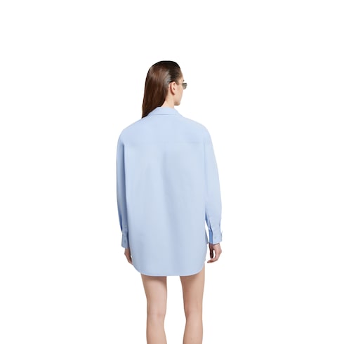 Chemise en popeline de coton avec broderie