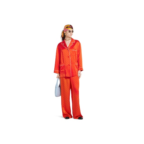 GG satin shirt