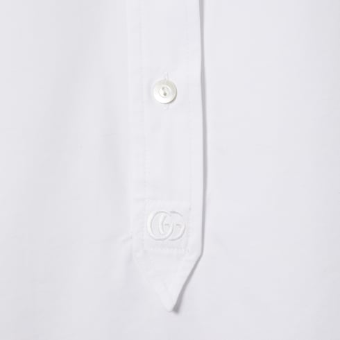Chemise en popeline de coton avec broderie