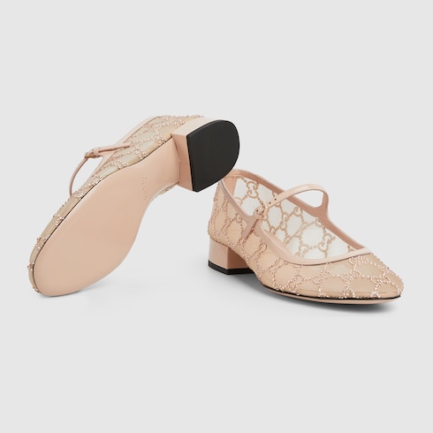 Women's GG crystal ballet flat 