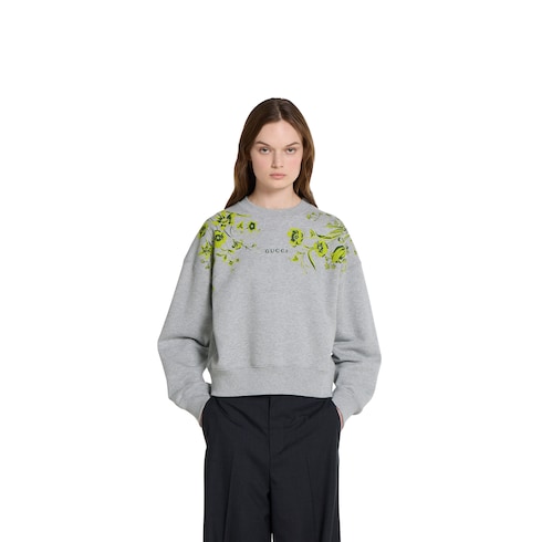 Cotton jersey sweatshirt with print