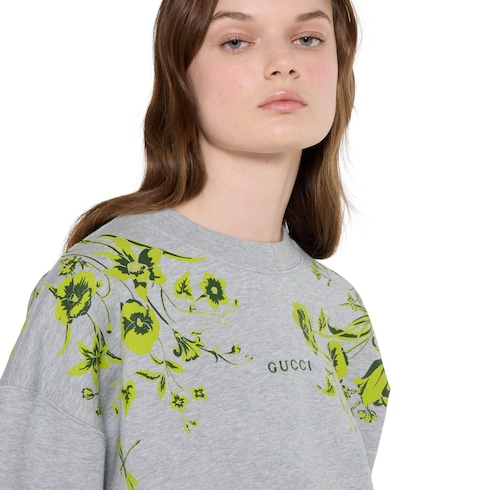 Cotton jersey sweatshirt with print