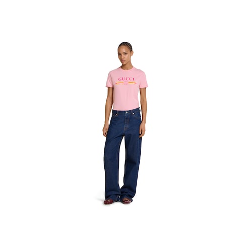 Cotton jersey T-shirt with print