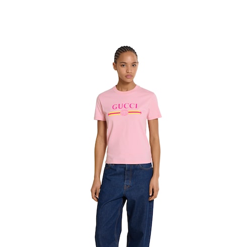 Cotton jersey T-shirt with print