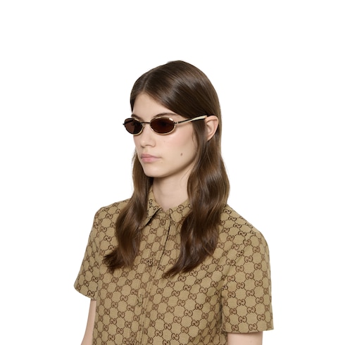 Oval frame sunglasses