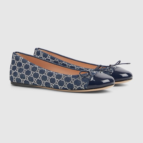 Ballerines avec détail GG en cristaux pour femme 