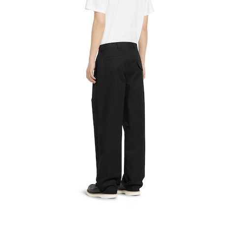 Pantalón de sarga de algodón con tribanda Web