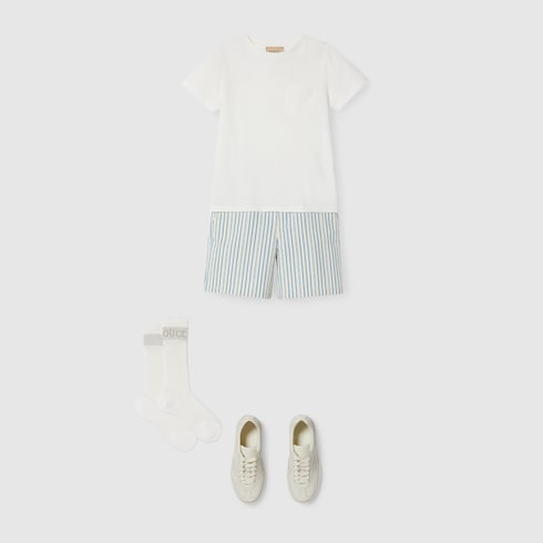 T-shirt bambino ricamata in cotone