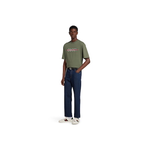 Heavy cotton jersey T-shirt with print