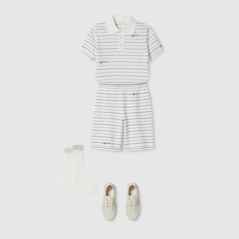 Children's striped cotton shorts