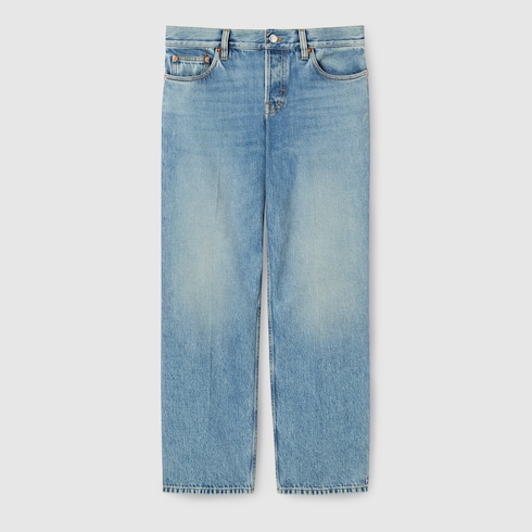 Pantalone in denim dal taglio dritto