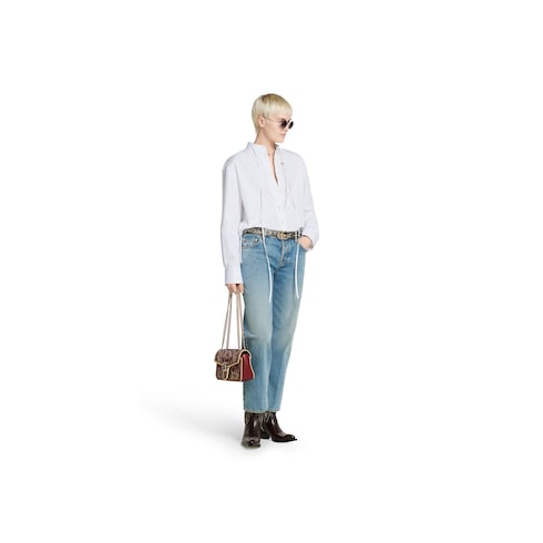 Pantalone in denim dal taglio dritto