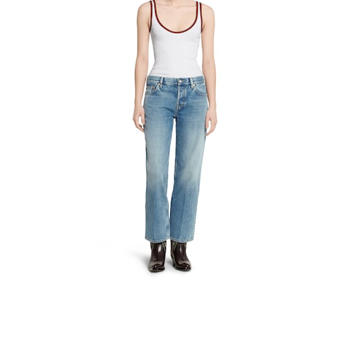 Pantalone in denim dal taglio dritto
