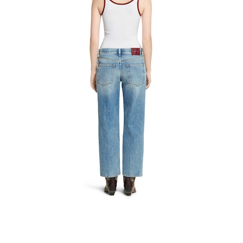 Pantalone in denim dal taglio dritto