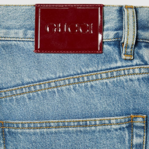 Pantalone in denim dal taglio dritto