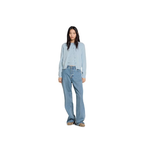 Top girocollo in cotone GG