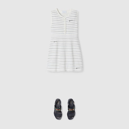 Vestido infantil de algodón a rayas